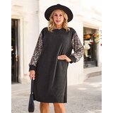 Resti Women's fabric dress with decorative sleeves PLUS SIZE | shoptok.hr