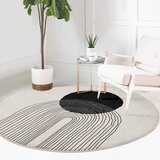 Mila Home Crno-bijeli periv/pogodan za robotski usisavač okrugli tepih ø 80 cm Comfort – | shoptok.hr
