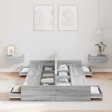 Krevet s ladicama Siva Sonoma 120 x 200 cm Konstruirano drvo | shoptok.hr