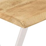  Konzolna mizica z naravnim robom 105x33x76 cm trden mangov les | Shoptok.si
