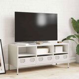 vidaXL TV omarica bela 101,5x39x43,5 cm hladno valjano jeklo | Shoptok.si