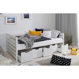 MID.YOU Postelja S Predalom Naomi, 100x200, Bor, Bela, Masivna | Shoptok.si