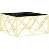 Maison Chic Klubska mizica - kavna mizica - Nizka mizica zlata 80x80x40 cm nerjaveče jeklo in steklo, (21752167) Cene
