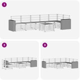  Set vanjskih sofa 7 kom. Prirodna Poliester | shoptok.hr
