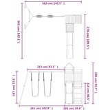  Vanjski set za igru od masivne borovine | shoptok.hr