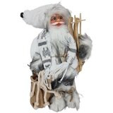  Novogodišnja figura deda mraz nosi skije džak 32cm | ePonuda.com