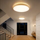  Brilagi-LED prigušiva svetiljka GLASS POOL DOUBLE LED/80W/230V 60 cm u dekoru drveta + daljinski upravljač | Eponuda.com
