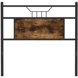  Posteljno vzglavje dimljeni hrast 80cm inženirski les in jeklo, (21829510) | Shoptok.si