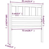  Uzglavlje za krevet 81 x 4 x 100 cm od masivne borovine | shoptok.hr