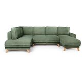Bonami Selection Svijetlo zelena sklopiva kutna garnitura od samta (s lijevim kutom/u obliku slova "U") Tori – | shoptok.hr