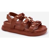Boto Girls sandals with gold detail brown Lunessa | Shoptok.si
