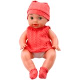  Lutka beba za igru sa crvenim pletenim kompletićem - 30cm | shoptok.hr