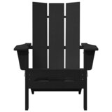 vidaXL Zložljivi stoli Adirondack 2 kosi Črna 74.5x80.5x90 cm HDPE | Shoptok.si