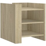 Maison Chic Nočna omarica - Nočna miza dimljeni hrast 45x50x50 cm inženirski les, (21689577) | Shoptok.si