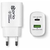 Prio Fast Charge zidni punjač 20W PD (USB C) + QC 3.0 (USB A) bijeli Cijene
