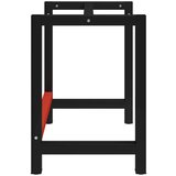 vidaXL Okvir za radni stol metalni 80 x 57 x 79 cm crno-crveni | shoptok.hr