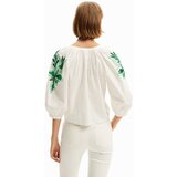 Desigual Bluza svetlo zelena / temno zelena / bela | Shoptok.si