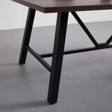 Bessagi Home jedilna miza andri, črna, barva oreha | Shoptok.si