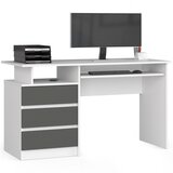 AKORD CLP DESK 135cm BELO / SIVO, (21702703) | Shoptok.si