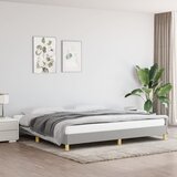 vidaXL Posteljni okvir svetlo siv 200x200 cm blago Cene