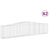 Lučne gabionske košare 2 kom 400x50x80/100 cm pocinčano željezo | shoptok.hr