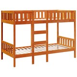 Krevet na kat voštano smeđi 90x200 cm od masivne borovine | shoptok.hr