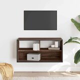 TV ormarić smeđi hrast 80x31x39 5 cm Konstruirano drvo i metal | shoptok.hr