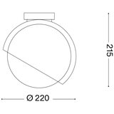Ideal lux - plafonsko svetlo bloom 1xE27/42W/230V prečnik 22 cm zlatna/zadimljena bež | Eponuda.com
