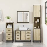  3-dijelni set kupaonskog namještaja boja hrasta sonome drveni | shoptok.hr