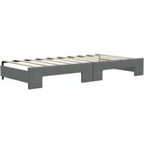  Dnevni krevet na razvlačenje tamnosivi 90 x 190 cm od tkanine | shoptok.hr
