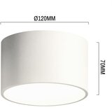 Ilumnia Stropna svetilka Evelyn S 120 - bela, On / Off | Shoptok.si