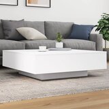  The Living Store Klubska mizica z LED lučmi bela 100x100x31 cm - Klubska Mizica, (21502299) Cene