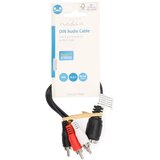 Nedis CAGL20475BK02 din audio kabl, din 5-Pin ženski, 4x rca muški, niklovan, 0.20 m, okrugli, pvc, crni u
