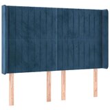  Box spring postelja z vzmetnico LED temno modra 140x200cm žamet, (20901349) | Shoptok.si