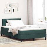 Box LED Box Spring Postelja Temno zelena 120 x 190 cm Žamet, (5000128651) | Shoptok.si