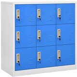 vidaXL ormarići s ključem 2 kom svjetlosivi/plavi 90x45x92,5 cm čelik | shoptok.hr