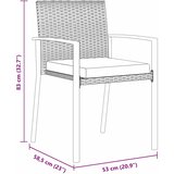  Vrtni set za objed 6 pcs Siva Čelik s prahom premazan | shoptok.hr