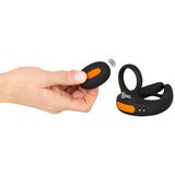 Rebel - prsten za penis s vibracijom za stimulaciju here (crni) | shoptok.hr