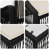  Vrtna sedežna garnitura 7 pcs Črna poli ratan, (5000272531) | Shoptok.si