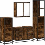  4-dijelni set kupaonskog namještaja boja hrasta drveni | shoptok.hr