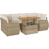 vidaXL 7-dijelni set vrtnih sofa od poliratana s jastucima bež | shoptok.hr