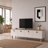 Hanah home TV komoda Pura, 180 cm, hrast Sapphire / bela Cene