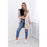 Kesi Sweatshirt with decorative belt in beige color | ePonuda.com