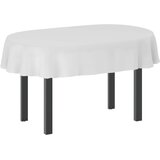  Tkanina za stol Ovalni Bijela 160 x 220 cm Poliester | shoptok.hr