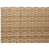 vidaXL Vrtni kavč z mizo in blazinami v obliki črke L bež poli ratan | Shoptok.si