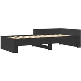  The Living Store Posteljni okvir črn 90x190 cm inženirski les - Posteljni Okvir, (21496760) | Shoptok.si