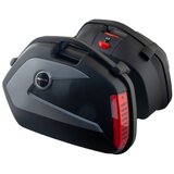  set bočnih moto kofera mvx 23 l, crno-sivi, sa reflektorom, naslonom i univerzalnim nosačem | Eponuda.com