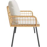  Vrtna klupa s jastukom Priroda 114 x 64 x 90cm Čelik | shoptok.hr