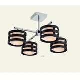  Redo 01-627 - Luster na šipci KIM 4xE14/28W/230V sjajni hrom/crna | Eponuda.com