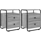 vidaXL Nočna omarica 2 kos Siva Sonoma 40 x 36,5 x 50 cm, (5000298676) | Shoptok.si